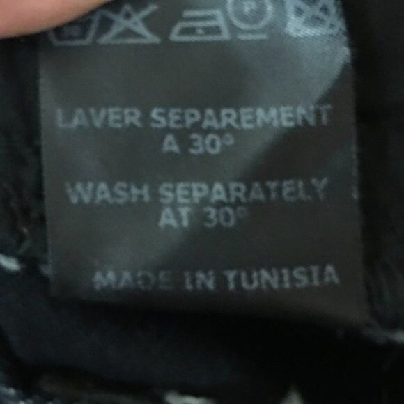 Isabel Marant Skinny Jeans Blue Black Leather Trim Size 0 - Picture 4 of 10